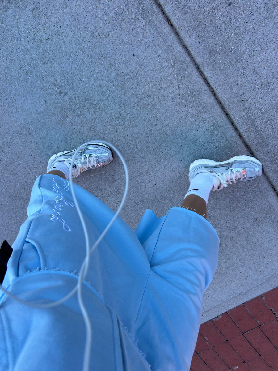 The Present Baby Blue Long Shorts