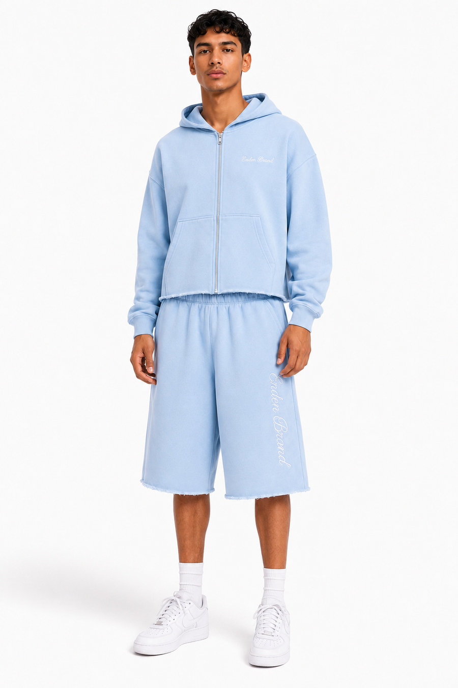 The Present Baby Blue Zip Up Hoodie