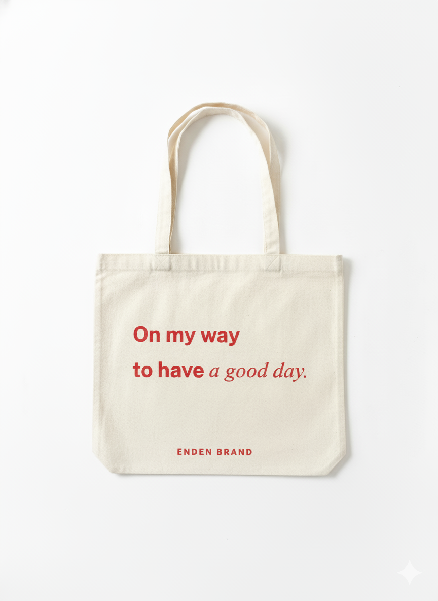 Positive Canvas Tote Bag By ENDEN BRAND
