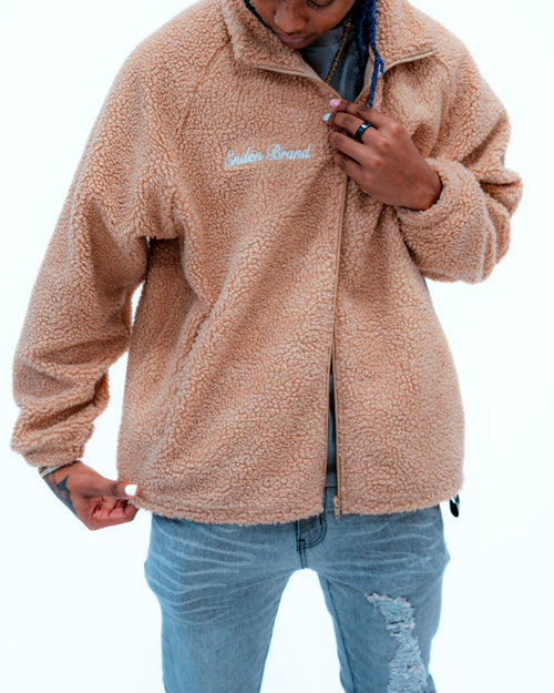 ENDEN BRAND Sherpa Fleece Jacket Brown