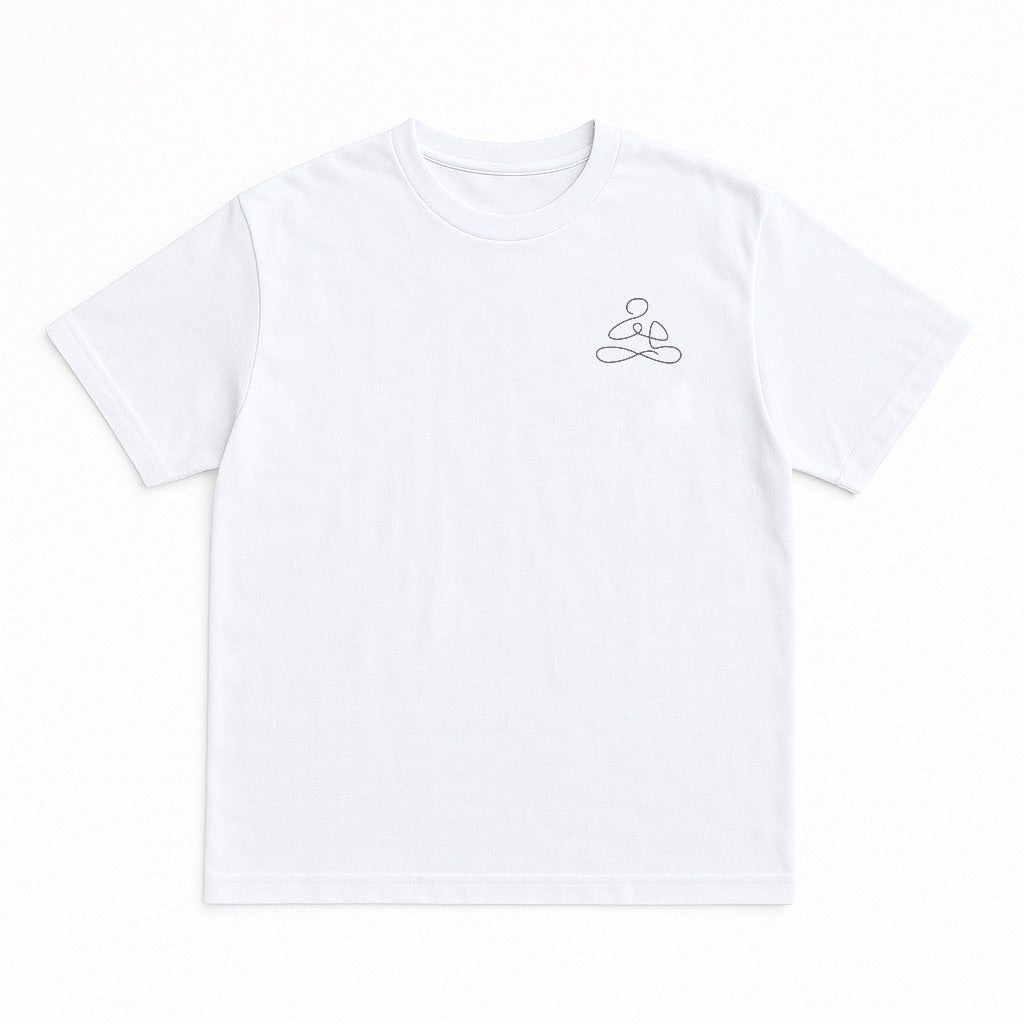 White Puff Print T-Shirt | ENDEN BRAND