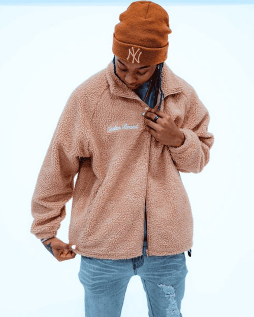 ENDEN BRAND Brown Sherpa Fleece Jacket