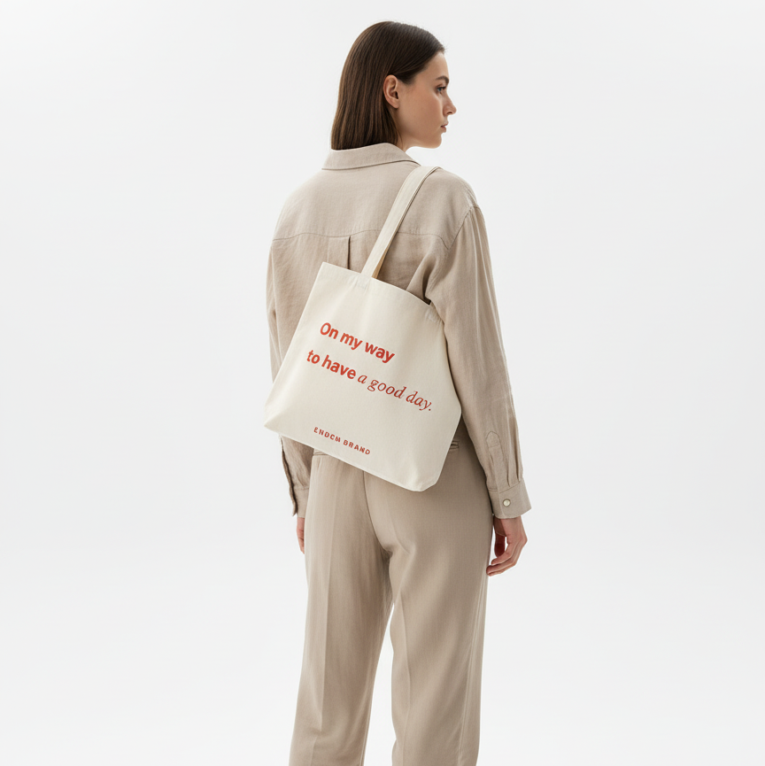 Positive Canvas Tote Bag By ENDEN BRAND