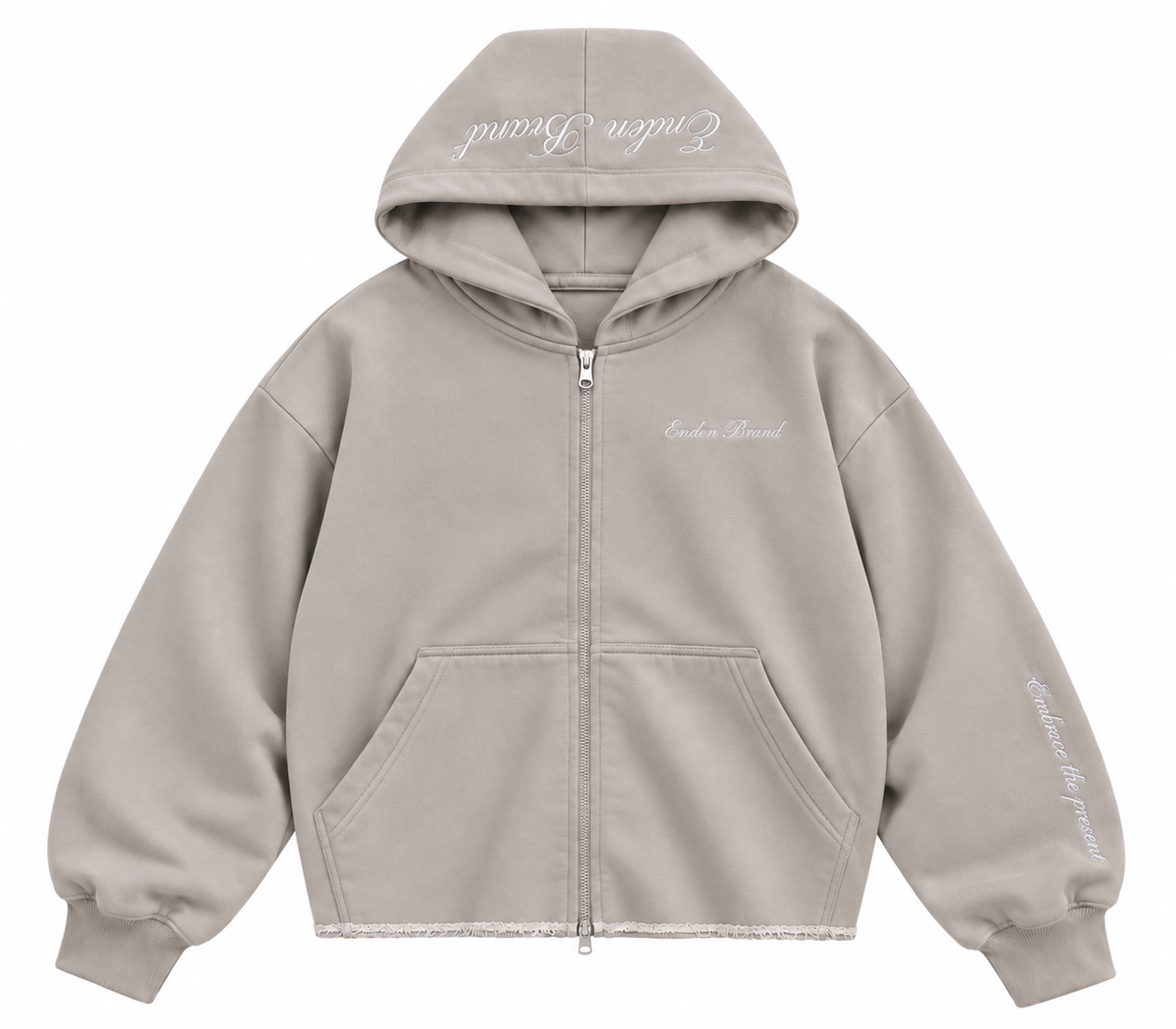 The Present Sandstone Zip Up Hoodie